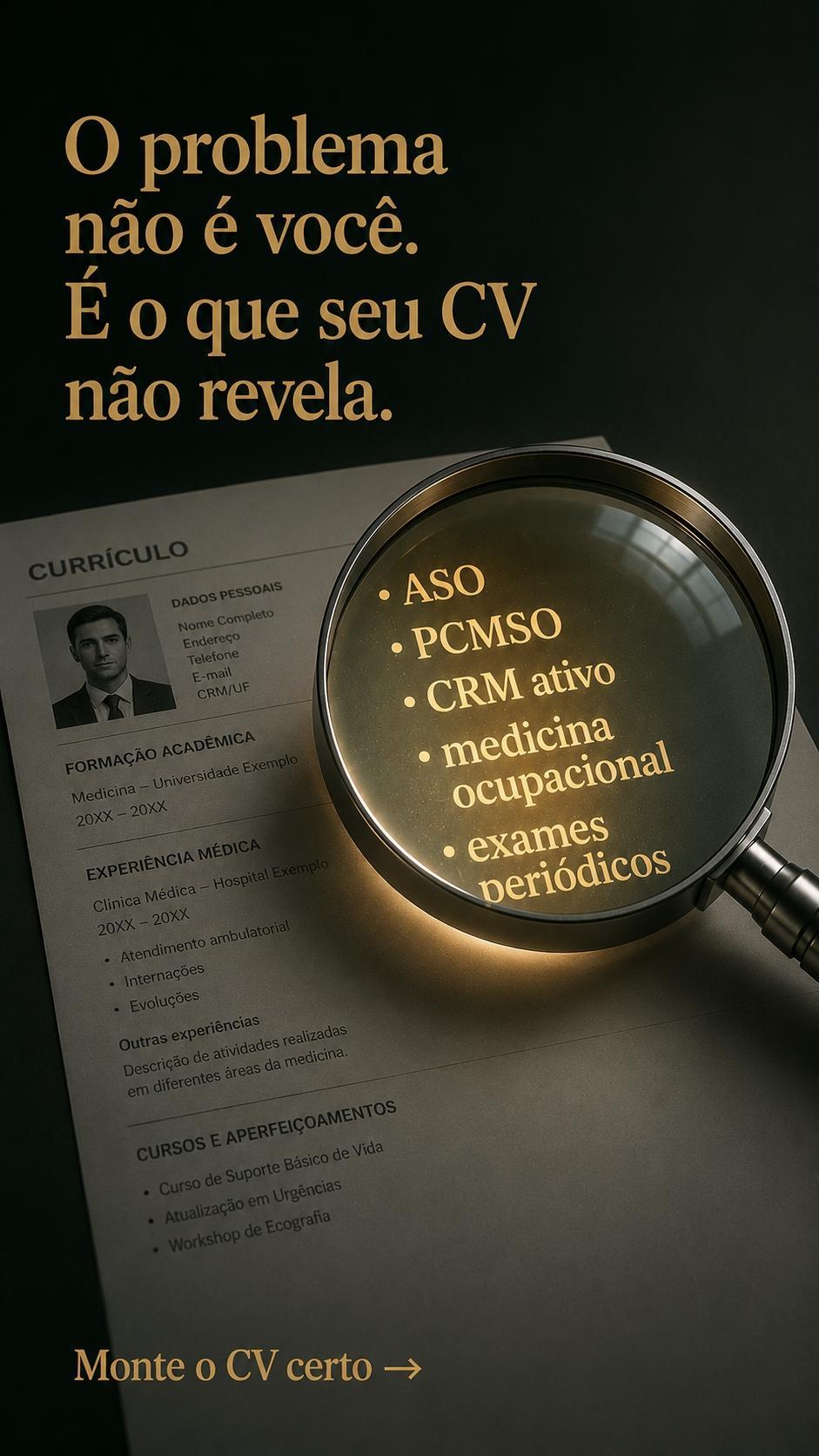 O problema não é você, é o que o seu CV não revela