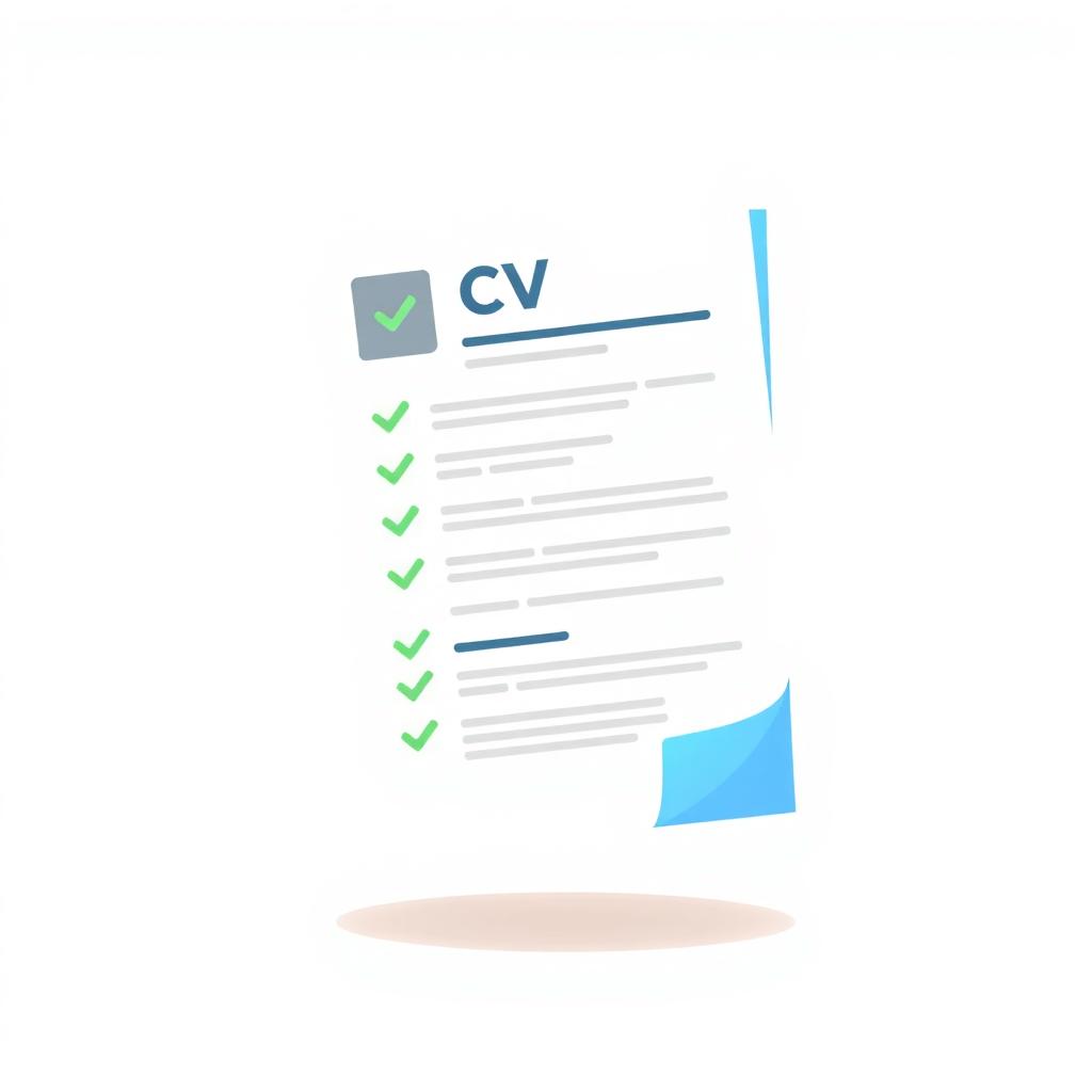 Ilustração de CV bem estruturado
